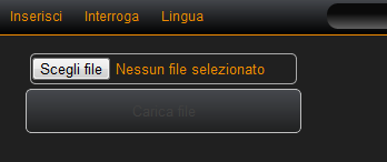 selezionare il file da caricare, è sufficiente cliccare sul bottone Scegli file e selezionare un file valido precedentemente creato secondo la seguente modalità: 1.