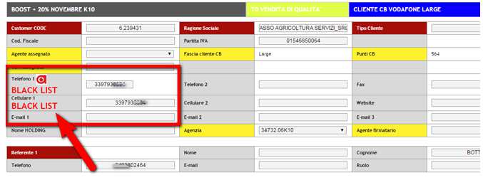6 BLACK LIST La Black List è una lista di clienti che per differenti ragioni non vogliono e non devono più essere
