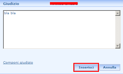 Inserimento giudizi globali (per il coordinatore) Per inserire il giudizio globale selezionare la voce di menu corrispondente (Giudizi) contenuta nell area Valutazione scrutinio del menu di