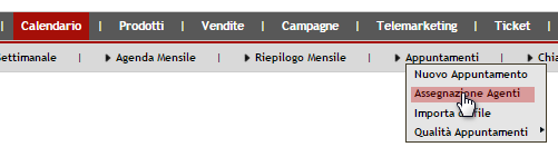 6 ASSEGNAZIONE AGENTI In questa sezione possiamo gestire gli appuntamenti che non sono ancora stati assegnati ad alcun agente.