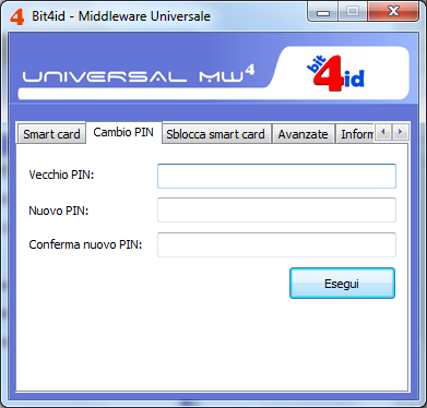 Prima di accedere ai servizi on-line, aprire il middleware universale bit4id per verificare la corretta lettura della propria carta ed il corretto funzionamento del lettore.