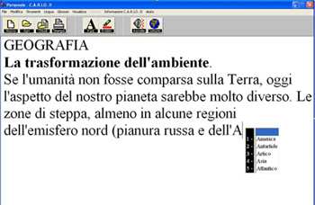 CARLO II V6 SuperQuaderno: questo programma è un editor di testi semplificato, con sintesi vocale.