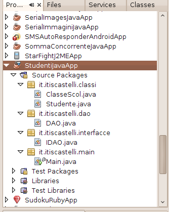 Pag. 1/12 Trasformare una Java (Console) Application in una Web Application (con utilizzo di un database MySQL) Prendiamo in esame un qualsiasi progetto NetBeans tra quelli studiati che fa uso di un