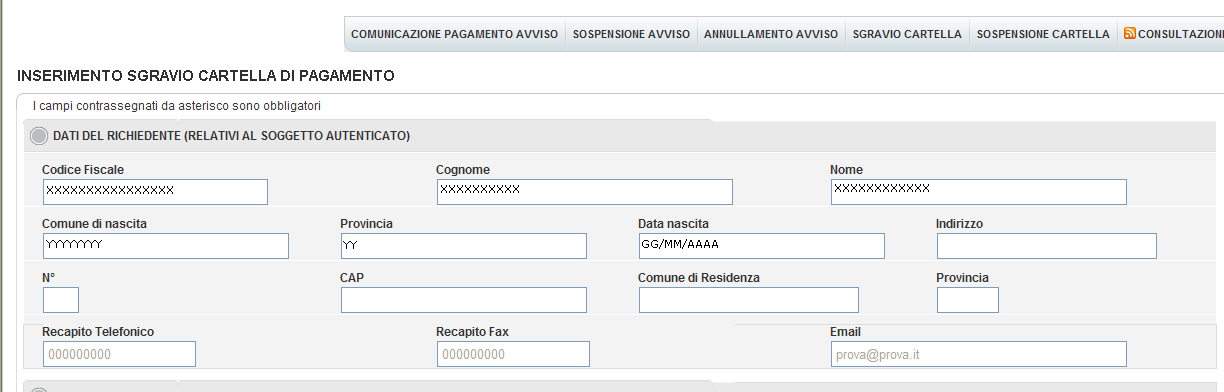 Se le motivazioni a corredo della domanda sono più di una l utente potrà a questo punto inserire i dati delle ulteriori motivazioni ripetendo la procedura di cui sopra.