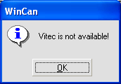 Risoluzione dei problemi 7.2 Messaggio: "VITEC is not available!