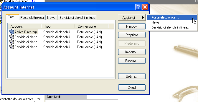 Configurazione PEC su Outlook Express Cliccare sul menu Strumenti e