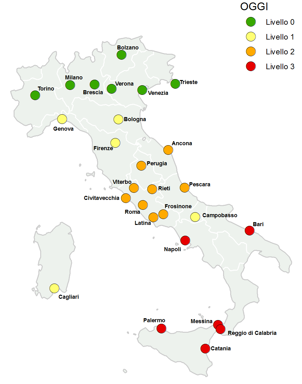 Città con sistemi di allarme HHWW operativi 27 Sistema di