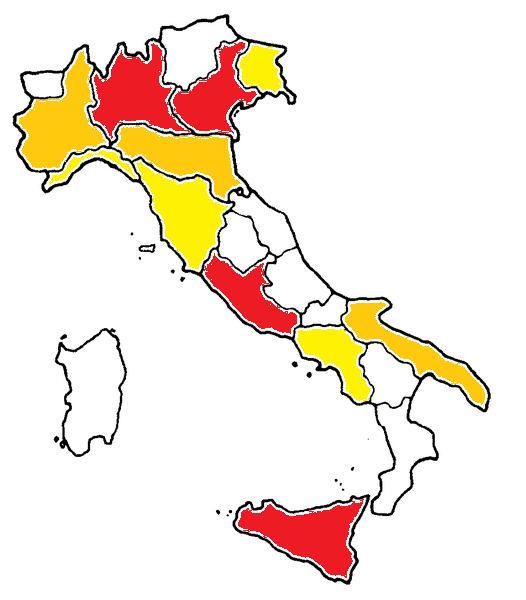 La Figura 19 mostra il numero di centri accreditati per Regione. Valle d Aosta e Molise sono le uniche due Regioni senza alcun centro accreditato.