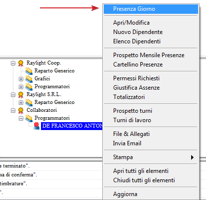 MODIFICA DEI DATI DELLE PRESENZE (torna all'indice) rev. 4.8 - mercoledì 10 dicembre 2014 In alcuni casi l'amministratore deve modificare i dati delle presenze manualmente.