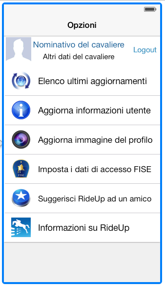 impostazioni Tramite il pulsante Impostazioni si accede alle seguenti funzionalità: Elenco ultimi aggiornamenti, permette di visualizzare le notifiche ricevute nel caso l utente abbia disabilitato l