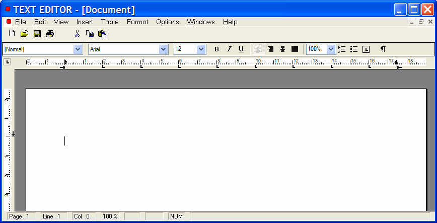 Editor di testo (Text editor) Questo strumento contiene le funzioni tipiche di un editor di testo, che sarà utilizzato