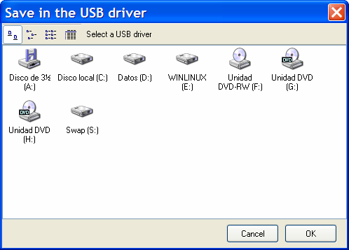 8 Selezionare l opzione Archivio > Salva Datalogger nella memoria USB. 9 Selezionare l unità corretta e premere OK.
