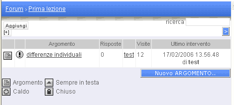 d) La Collaborazione attraverso il Forum A che serve? Il forum viene normalmente utilizzato per impostare delle discussioni su degli argomenti specifici.