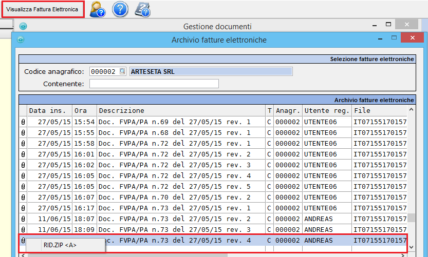 Nota: Nel caso in cui si rendesse necessario rimuovere un allegato dal file xml è sufficiente quindi ricreare il file xml indicando di non includere gli allegati presenti, se volessi invece rimuovere