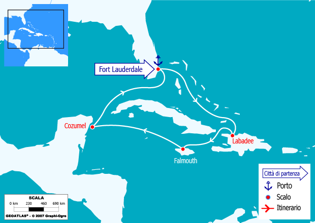 Sbarco :nel porto di Fort Lauderdale (U.S.A.