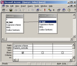 Oggetti di Access(3) Query: visualizza una selezione