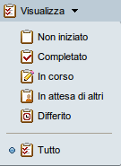 Stato Percentuale di completamento Data di scadenza Stampare l'elenco di impegni È possibile stampare un elenco completo di impegni o solo alcune informazioni: sulla barra degli strumenti degli