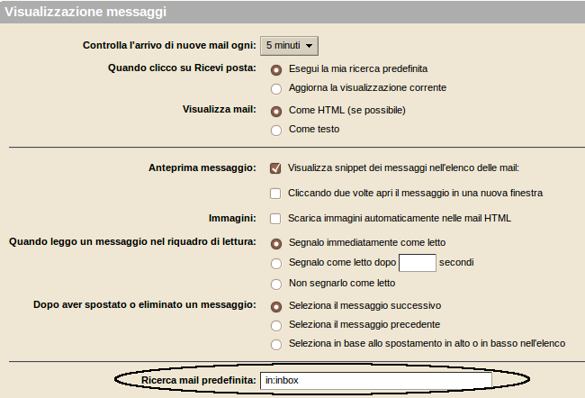 Ricevere ed organizzare le e-mail Personalizzare la pagina iniziale delle e-mail Per impostazione predefinita Zimbra si apre mostrando la finestra della posta in arrivo, quindi tutti i messaggi