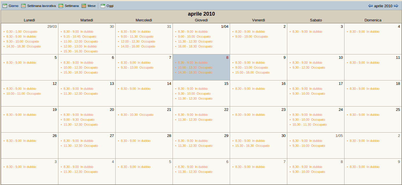 Si aprirà la finestra di composizione e-mail e il link dell'agenda sarà presente nell'area di testo.