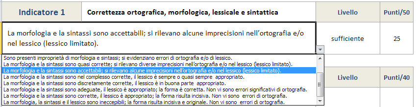 La scheda di correzione della prova A questo punto si è pronti per correggere la verifica. Si riportano delle indicazioni per la scheda del candidato che ovviamente valgono per tutte le schede simili.