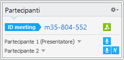 Meeting Icona/Funzione Chiudi tutte le connessioni Video Conference call VoIP Chat Box dei file Lavagna Funzioni Descrizione Permette di chiudere tutti i meeting in corso.