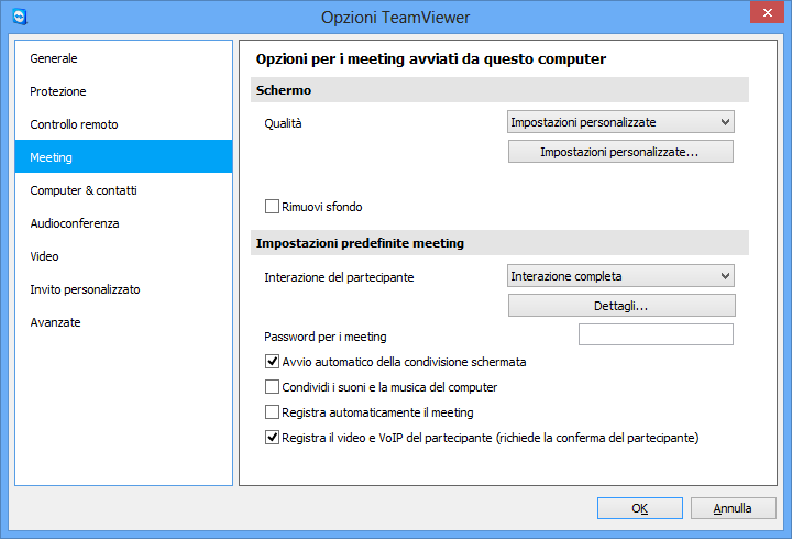 Opzioni Nella finestra Impostazioni proxy è possibile configurare l accesso ad Internet tramite un server proxy. 7.