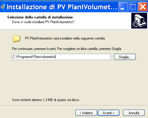 - 4 - Installazione Eseguire il file PV.EXE indirizzando i file in una cartella desiderata. Il programma di installazione copierà sul disco il programma (PV20.VLX) e i disegni di supporto.