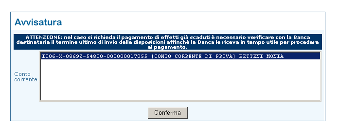 invio dei pagamenti è fissato alle ore 14.