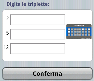 Si deve tenere presente che la validità di ogni singolo codice è limitata ad alcuni minuti, trascorsi i quali il codice non è più valido; sarà pertanto necessario generare un nuovo codice. 3.