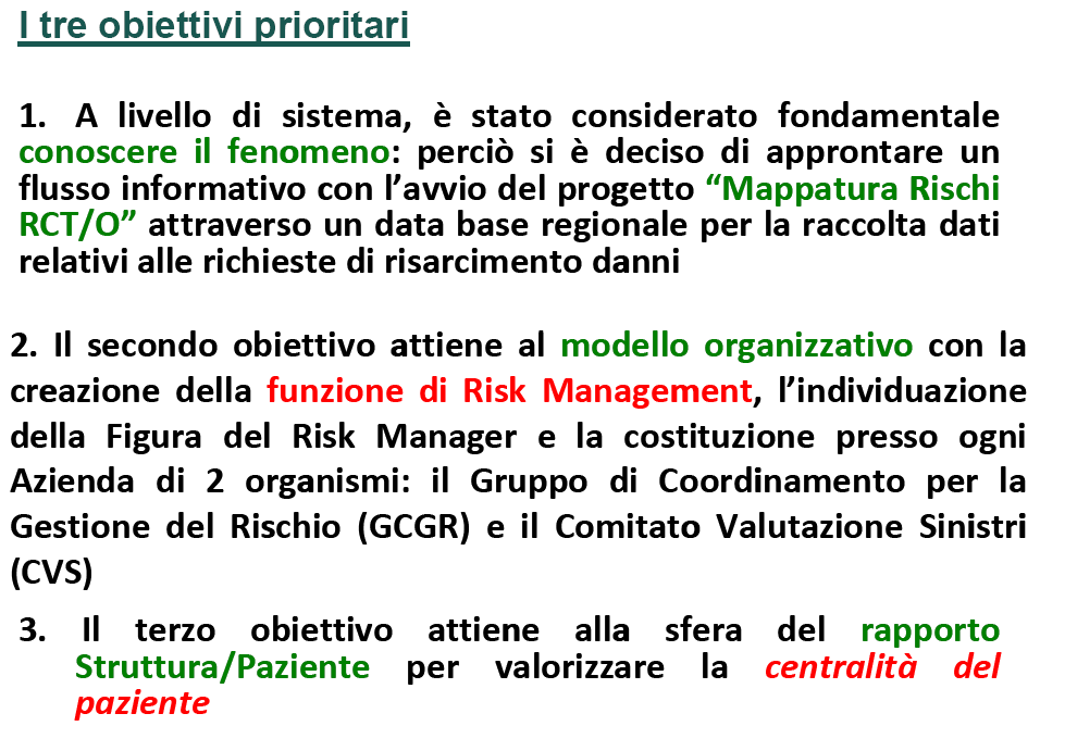 I tre obiettivi di