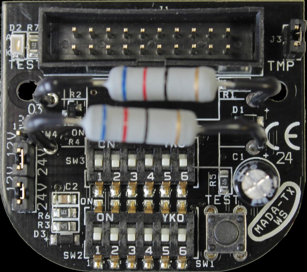 4. CONFIGURAZIONE OTTICHE OTTICA TRASMETTITORE LED DI TEST TAMPER PULSANTE DI TEST TX1 TX2 TX3 TX4 TX5