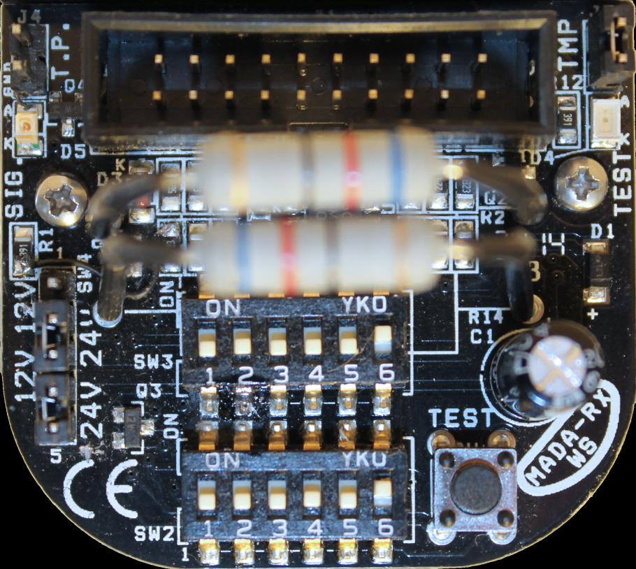 OTTICA RICEVITORE TAMPER LED SEGNALE DEBOLE LED DI TEST PULSANTE DI TEST RX1 RX2 RX3 RX4 RX5 RX6