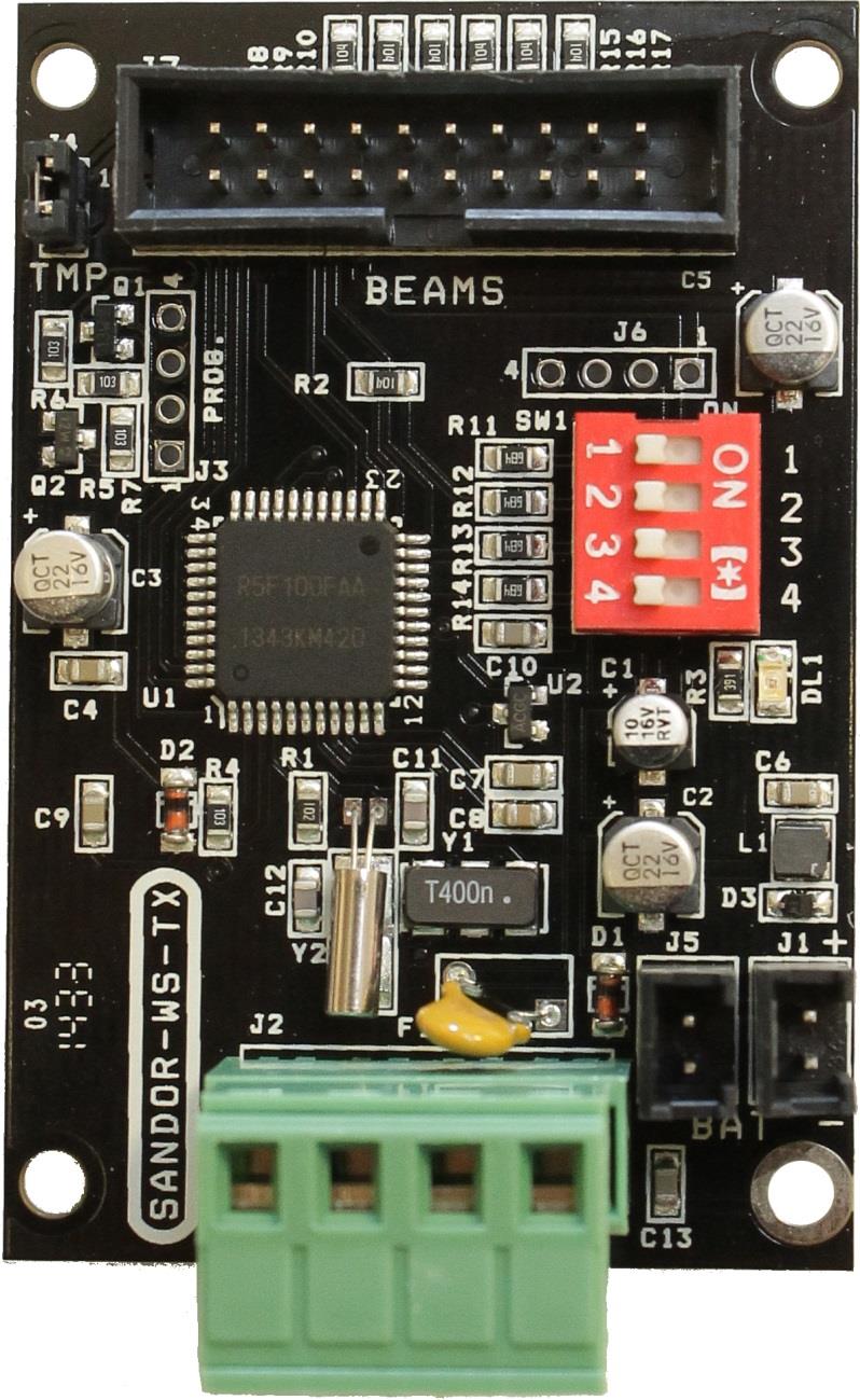 5. SCHEDA SANDOR WS TX TAMPER DIP SWITCH LED TEST CONNETTORE BA