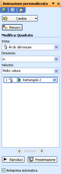 6 Effetti Speciali 6.1 Animazioni di diapositive Una delle caratteristiche di Microsoft PowerPoint consiste nella possibilità di inserire animazioni per vivacizzare la presentazione.