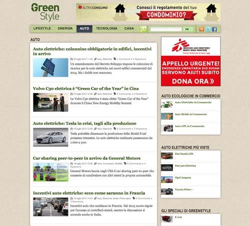 GREENSTYLE I CONTENUTI GreenStyle è un sito completo ed esaustivo, dove una redazione di professionisti produce informazioni di qualità, con aggiornamenti frequenti e tempestivi, caratterizzati da un