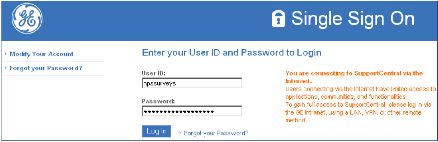 Registrazione come utente esterno Fase finale Accesso con il Suo SSO e password Avviso: Se non riesce ad effettuare l accesso