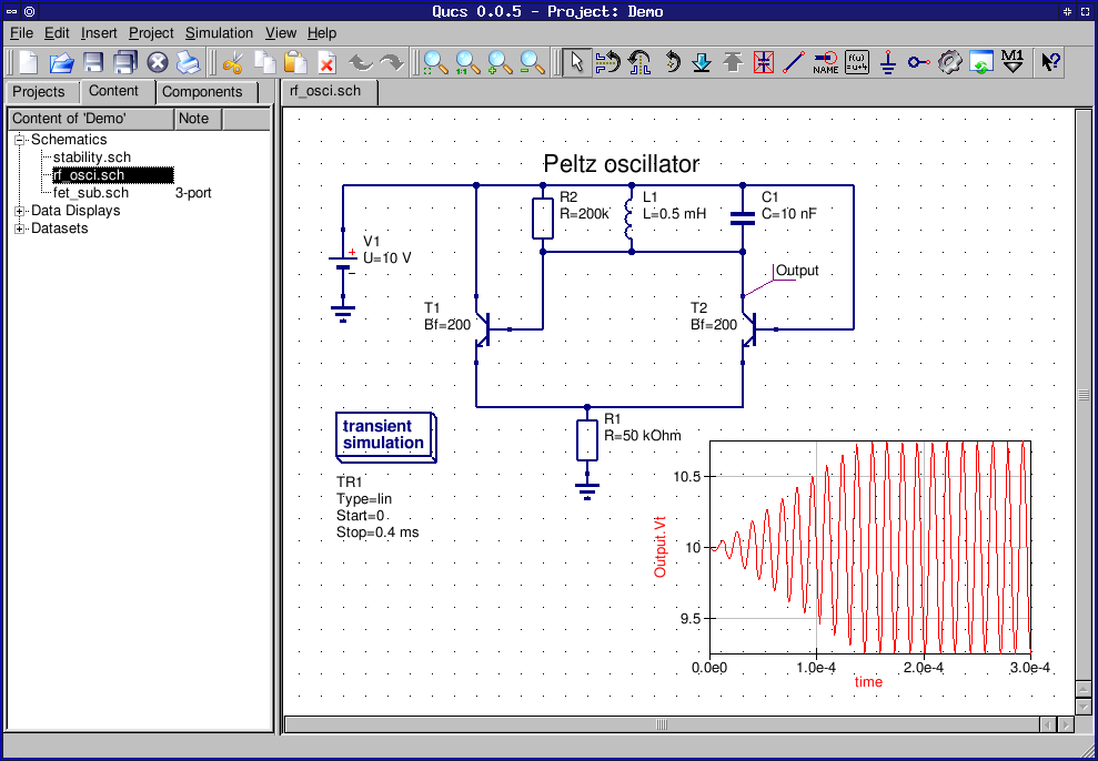 Quasi Universal Circuit imulator simulatore misto originariamente pensato per le