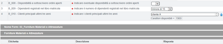 Completamento classificazione su categorie dell Albo Fornitori Proseguire