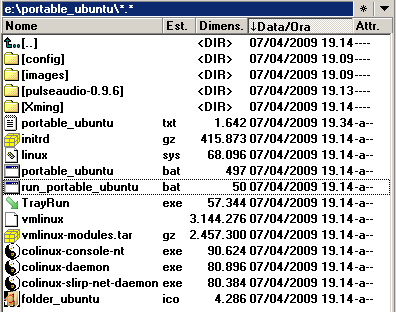 COPIARE LA DISTRIBUZIONE Una volta scaricato ed lanciato l'eseguile, si sceglie su quale cartella decomprimere il contenuto e il risultato sarà quello mostrato in figura.