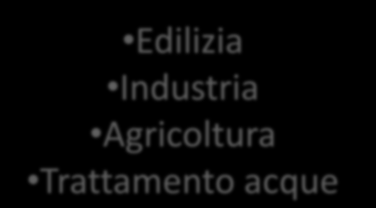 I principali settori di mercato a cui si rivolge