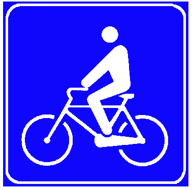 D) La segnaletica verticale di indicazione Bicicletta Attraversamento ciclabile: Localizza un attraversamento della