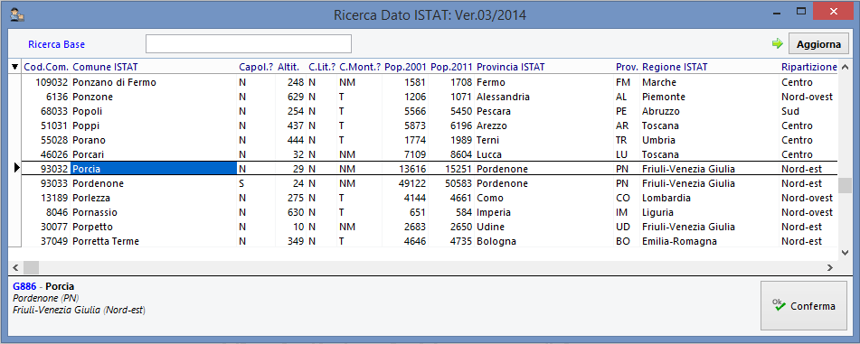 A partire dalla versione 2.80 di Metodo, questi due archivi vengono aggiornati esclusivamente nella versione client/server. A questi si aggiunge anche la tabella completa dei comuni ISTAT.