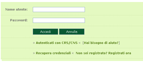 Quando tornerai sulla pagina di Accedi, clicca su Autenticati