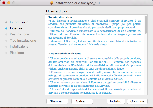 NOTA: Affinché le modifiche a file e cartelle vengano gestite in tempo reale, l applicazione si collega ad un server delle notifiche (così indicato nei log) per informare gli altri client connessi