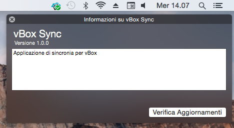 3.3.7 Aggiornamento L applicazione è dotata di un sistema automatico di aggiornamento, all avvio verifica la disponibilità di una nuova versione e notifica all utente corrente L utente può decidere