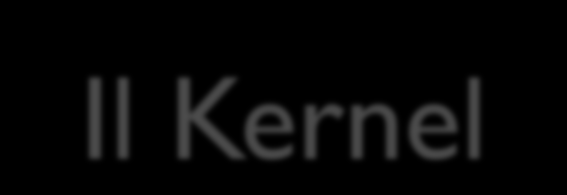 Il Kernel Si appoggia direttamente sulla macchina fisica Effettua la gestione dei processi In un sistema multitasking realizza una macchina virtuale in cui ad ogni processo è assegnata un