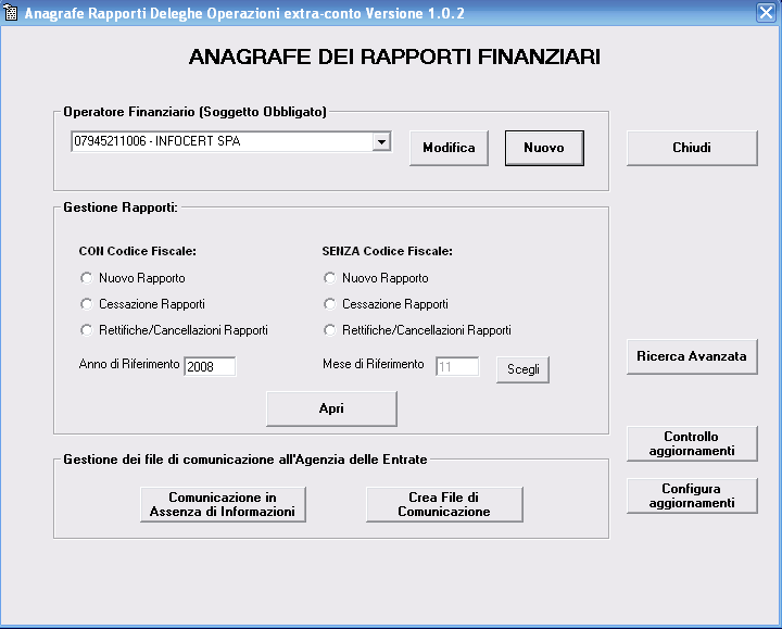 L inserimento del soggetto obbligato è avvenuto come richiesto.