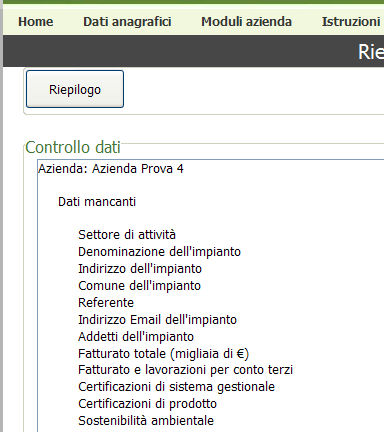 5.4 Controllo e invio dei dati Dopo aver completato l inserimento di tutti i dati e le informazioni richieste nei moduli si può inviare la domanda.