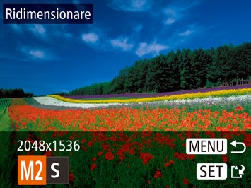 Modifica di foto La funzione di modifica delle foto (= 84 = 86) è disponibile solo se vi è spazio sufficiente nella memory card.