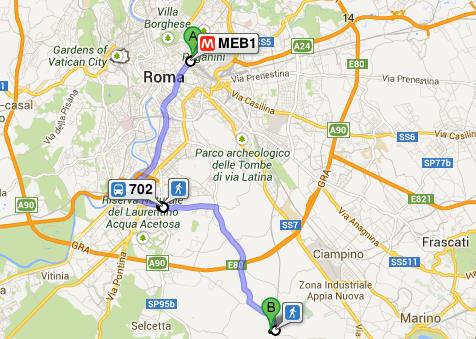 V [Km/h] Più veloci tra le città, ma meno veloci nelle città 20 Km Esempio: Roma Napoli Il tempo per raggiungere la stazione Termini da Borgo Lotti con l autobus 702 più la Metro B1 è di 1 ora 20